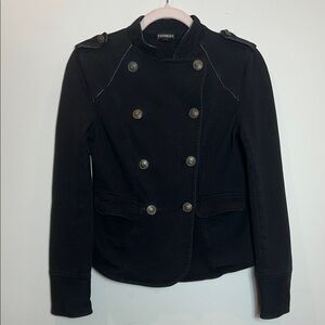 Express Women's Elegant Black Military Jacket